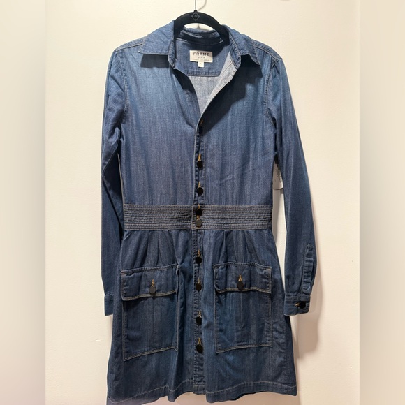 NWT Frame Denim Le St Tropez Earldom long sleeved dress, size: Large - Picture 4 of 8